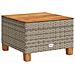 Tavolo Da Giardino Grigio 55x55x36 Cm Polyrattan E Legno Acacia - Foto miniatura 2