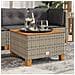 Tavolo Da Giardino Grigio 55x55x36 Cm Polyrattan E Legno Acacia - Foto miniatura 3