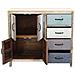 Mobile Credenza Da Ingresso In Legno Colorato Con 4 Cassetti E 4 Ante Clarence - Foto miniatura 6