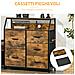Mobile Cassettiera Con 5 Cassetti In Tessuto Pieghevoli Stile Industriale, 83.5x29x87cm, Marrone - Foto miniatura 3
