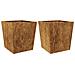 Fioriere Da Giardino 2 Pz 50x50x50 Cm In Acciaio Corten - Foto miniatura 1