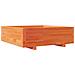 Fioriera Giardino Marrone Cera 80x80x26,5cm Legno Massello Pino - Foto miniatura 2