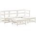 Set Salotto da Giardino 5 pz Bianco in Legno Massello di Pino - Foto miniatura 1