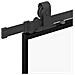 Porta Scorrevole Set Ferramenta Nera 76x205 cm Vetro Temperato - Foto miniatura 4