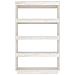 Libreria /divisorio Bianco 80x35x135 Cm Legno Massello Di Pino - Foto miniatura 4