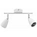 faretti da soffitto 2 vie regolabili GU10 bianchi - Foto miniatura 3