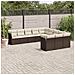 Set Divani da Giardino 11 pz con Cuscini Polyrattan Marrone - Foto miniatura 2