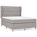 Giroletto a Molle con Materasso Grigio Chiaro 140x190cm Tessuto - Foto miniatura 1