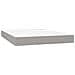 Giroletto a Molle con Materasso Grigio Chiaro 140x190cm Tessuto - Foto miniatura 5