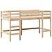Letto Soppalco con Scala e Tetto 80x200 cm Legno Massello Pino - Foto miniatura 5