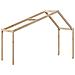 Letto Soppalco con Scala e Tetto 80x200 cm Legno Massello Pino - Foto miniatura 6
