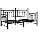 Struttura Letto Giorno con Letto Estraibile Nera 107x203 cm Acciaio - Foto miniatura 3
