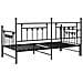 Struttura Letto Giorno con Letto Estraibile Nera 107x203 cm Acciaio - Foto miniatura 8