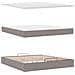 Struttura Letto Pouf con Materasso Tortora 160x200cm in Tessuto - Foto miniatura 9