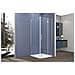 Box Doccia 2 Lati 100x90 Cm Fisso + Porta Un Battente H200 Cm Cristallo 6mm Profilo Satinato Pippo - Foto miniatura 1
