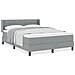 Letto box spring con materasso Grigio chiaro 160 x 200 cm - Foto miniatura 4