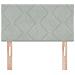 Testiera LED Geometrico Grigio chiaro 80 cm Velluto - Foto miniatura 5