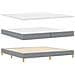 Letto a molle con materasso Grigio chiaro 200 x 200 cm Tessuto - Foto miniatura 6
