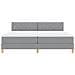 Letto a molle con materasso Grigio chiaro 200 x 200 cm Tessuto - Foto miniatura 8