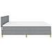 Letto a molle con materasso Grigio chiaro 200 x 200 cm Tessuto - Foto miniatura 9