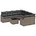 Set Divano da Giardino con cuscino 9 pcs Grigio 55 x 55 x 37 cm - Foto miniatura 1