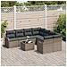 Set Divano da Giardino con cuscino 9 pcs Grigio 55 x 55 x 37 cm - Foto miniatura 3