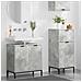 Set di mobili per il bagno con cassetto 2 pcs Grigio cemento - Foto miniatura 4