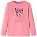 Maglietta da Bambina a Maniche Lunghe Gatto Rosa 104 - Foto miniatura 1