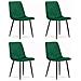 Sedia TURIN - Velluto verde scuro x 4 - Foto miniatura 1