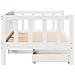 Dormeuse con Cassetti Bianco 90x190 cm Legno Massello di Pino - Foto miniatura 7