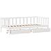 Dormeuse con Cassetti Bianco 90x190 cm Legno Massello di Pino - Foto miniatura 9