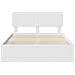 Struttura del letto Bianco 160 x 200 cm Legno Ingegnerizzato - Foto miniatura 8