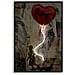 Stampa Con Led Su Tela Heart Bambina Con Palloncino Cuore Con Applicazione 3d - Foto miniatura 5