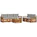 Set di divani da esterno 6 pcs Grigio Naturale e Chiaro - Foto miniatura 3