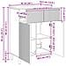 Credenza Bianco Lucido 66 x 34,5 x 90 cm Legno ingegnerizzato - Foto miniatura 8