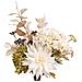 Bouquet Hydrangea Artificiale Mix Toni Naturali Bianco E Verde - Foto miniatura 2