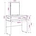 Tavolo da Trucco con lo scaffale Rovere Sonoma 81 x 40 x 131 cm - Foto miniatura 8