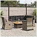 Set Divani da Giardino 5 pz con Cuscini in Polyrattan Grigio - Foto miniatura 2
