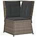 Set Divani da Giardino 5 pz con Cuscini in Polyrattan Grigio - Foto miniatura 5