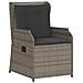 Set Divani da Giardino 5 pz con Cuscini in Polyrattan Grigio - Foto miniatura 6