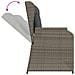 Set Divani da Giardino 5 pz con Cuscini in Polyrattan Grigio - Foto miniatura 7
