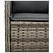 Set Divani da Giardino 5 pz con Cuscini in Polyrattan Grigio - Foto miniatura 9