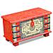 Baule Rosso Legno di Mango 80x40x45 cm - Foto miniatura 8