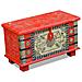 Baule Rosso Legno di Mango 80x40x45 cm - Foto miniatura 9