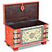 Baule Rosso Legno di Mango 80x40x45 cm - Foto miniatura 11
