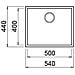 Lavello Quadra 105 Keratek Plus Sottotop 54x44 cm 1 vasca Colore Dove Grey 93 - Foto miniatura 2