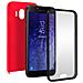 Cover Samsung Galaxy J4 Protezione Silicone + Retro Rigido - Rossa - Foto miniatura 1