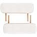 Set Lettino Massaggio Pieghevole 2 Zone 10 Cm E Sgabello Bianco - Foto miniatura 4
