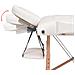 Set Lettino Massaggio Pieghevole 2 Zone 10 Cm E Sgabello Bianco - Foto miniatura 5