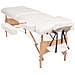 Set Lettino Massaggio Pieghevole 2 Zone 10 Cm E Sgabello Bianco - Foto miniatura 8